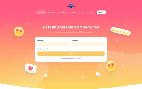 smmarket.pro homepage