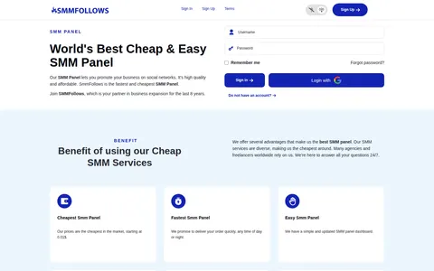smmfollows.com homepage