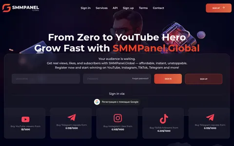 smmpanel.global homepage