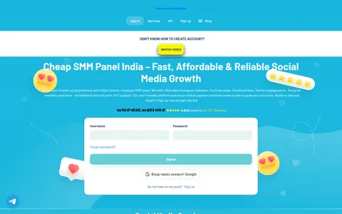 smmpanelindia24.com homepage