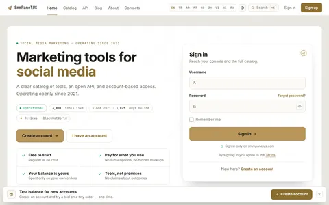 smmpanelus.com homepage