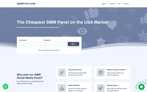 smmpop.com homepage