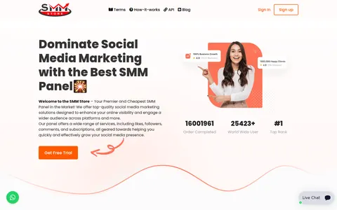 smmstore.com homepage