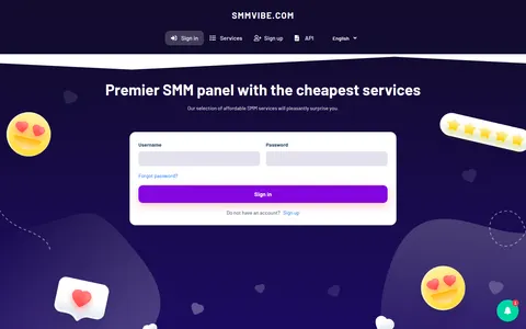 smmvibe.com homepage