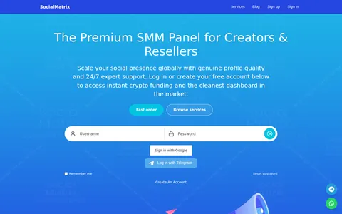 socialmatrix.in homepage