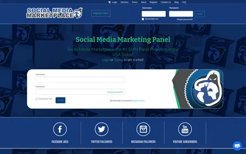 socialmediamarketplace.com homepage