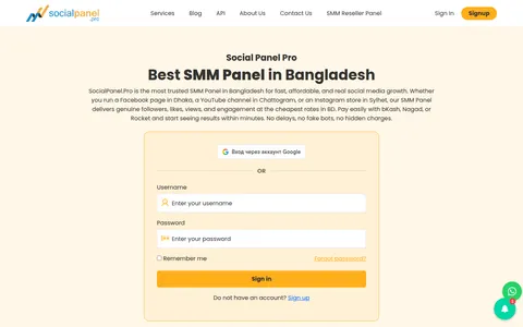 socialpanel.pro homepage