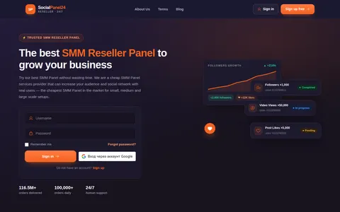 socialpanel24.com homepage