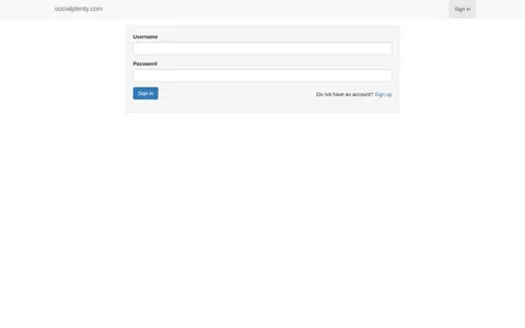 socialplenty.com homepage