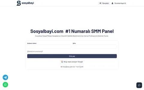 sosyalbayi.com homepage
