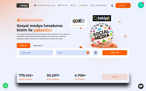 takipji.com homepage