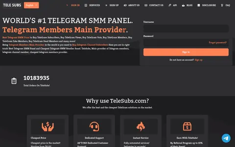 telesubs.com homepage