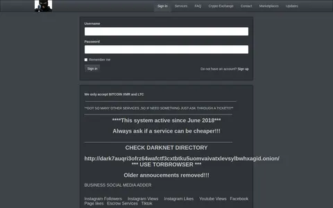 therealblackmarket.net homepage