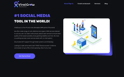viralgrow.io homepage
