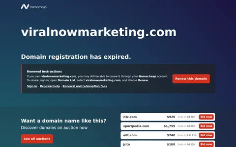 viralnowmarketing.com homepage