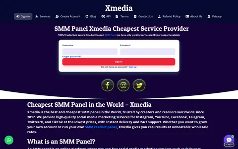 xmediasmm.in homepage