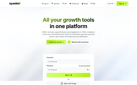 zyadat.com homepage