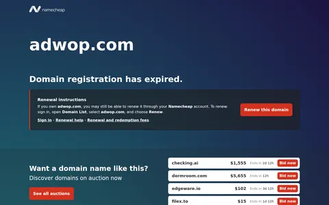 adwop.com homepage