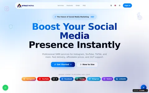 attractmetrix.net homepage