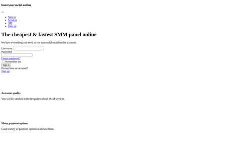 boostyoursocial.online homepage