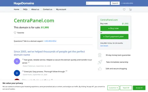 centrapanel.com homepage