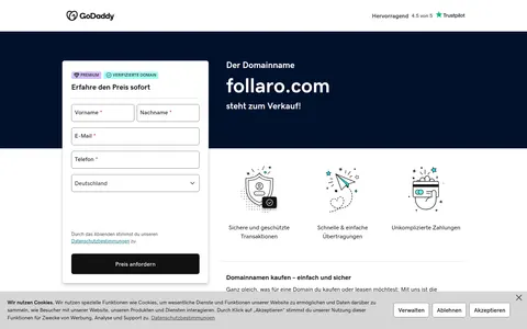 follaro.com homepage