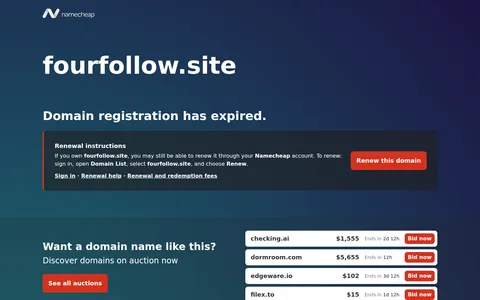 fourfollow.site homepage