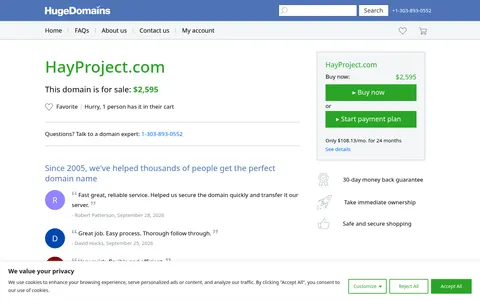 hayproject.com homepage