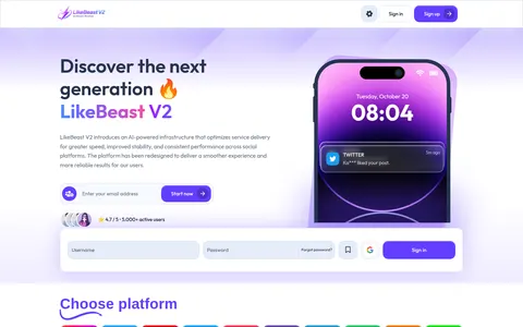 likebeast.com homepage