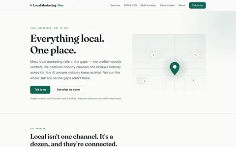 localmarketing.one homepage