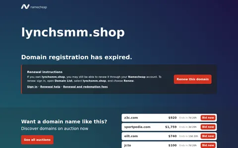 lynchsmm.shop homepage
