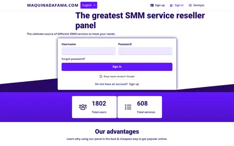 maquinadafama.com homepage