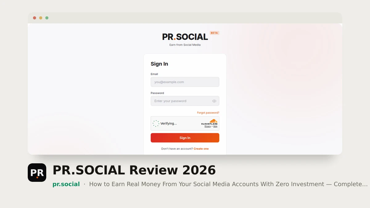 PR.SOCIAL Review 2026: How to Earn Real Money From Your Social Media Accounts With Zero Investment — Complete Guide With Competitor Comparison