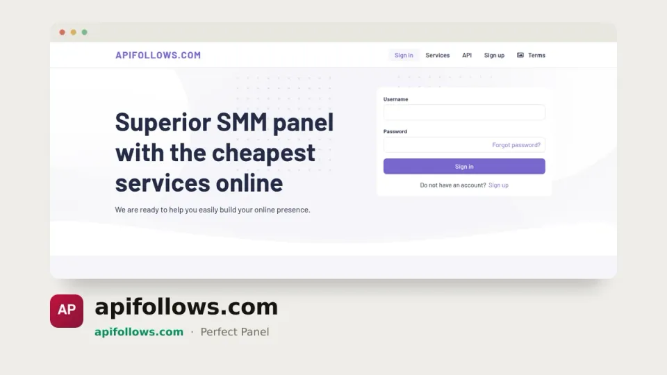 apifollows.com homepage — #20 most popular SMM panel of 2026 by real orders
