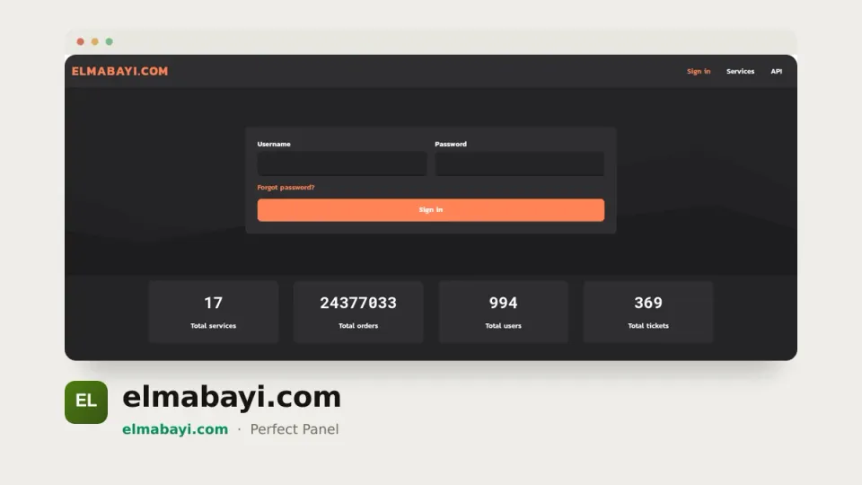 elmabayi.com homepage — #30 most popular SMM panel of 2026 by real orders