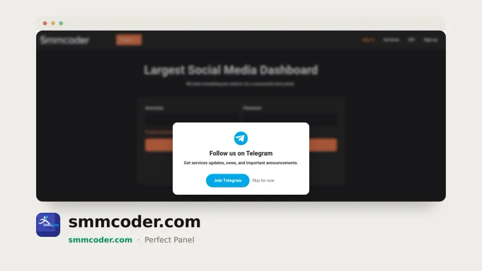 smmcoder.com homepage — #6 most popular SMM panel of 2026 by real orders