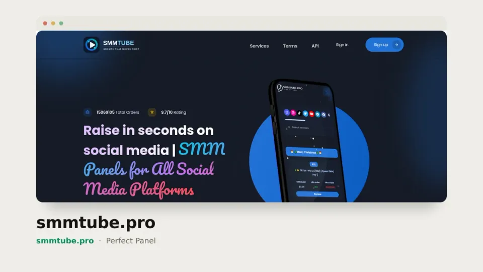 smmtube.pro homepage — #37 most popular SMM panel of 2026 by real orders