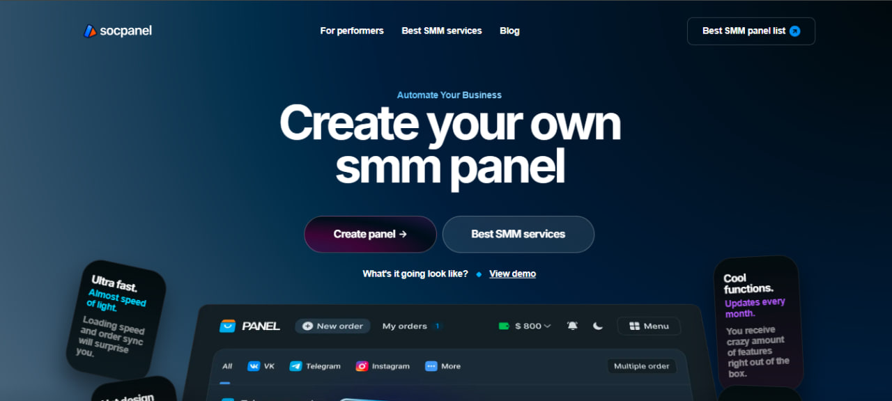 create smm panel using socialpanel